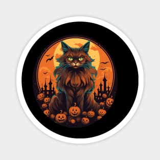 Somali Cat Halloween, Cat Lover Magnet